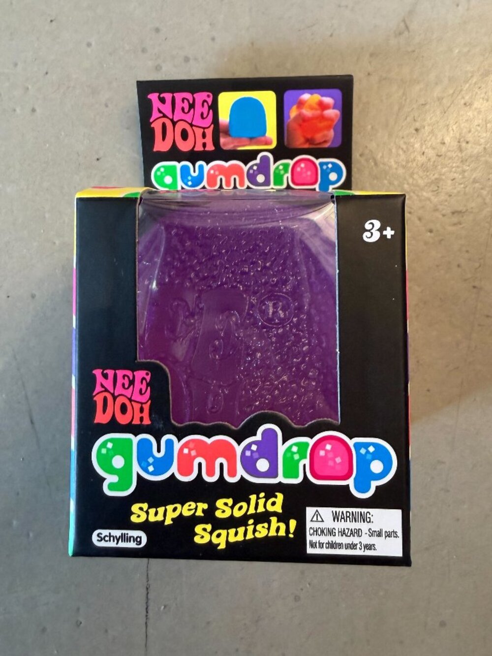 Schylling NeeDoh Gumdrop Sensory Toy 2.5" Purple